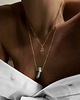 złote naszyjniki Naszyjnik Magic Aquamarine Gold 1