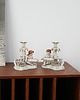 figurki i rzeźby Figuralny świecznik porcelanowy z puttem, przełom XIX i XX wieku 8
