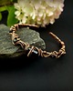 bransoletki wire wrapping Ozdobna bransoleta mankietowa z turmalinem 4