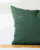 poduszki gładkie Lniana poszewka na poduszkę / ciemna zieleń 5