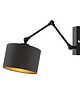 kinkiety Regulowany kinkiet do sypialni w stylu urban jungle TULON GOLD 7
