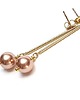 kolczyki pozłacane Kolczyki pozłacane Stick /champagne pearls/  alloys collection 1