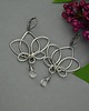 kolczyki wire wrapping Długie kolczyki kwiat lotosu kryształ górski wire wrapping 1