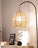 lampy podłogowe Lampa podłogowa z plecionym kloszem Beyavo 166 cm 2