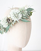 Ślubne ozdoby do włosów Miętowy wianek na głowę boho 3
