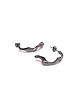 kolczyki srebrne Kolczyki srebrne WAVES Semicircle / black silver earrings 1
