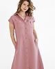 sukienki midi damskie Lniana Sukienka MARIGOLD dusty pink 2