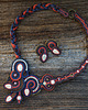 komplet biżuterii Jesienny komplet soutache  naszyjnik i kolczyki 4