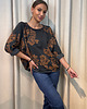 bluza bez kaptura damska Bluza w kwiaty Grafite 4