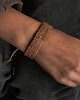 bransoletki - inne Tkana bransoletka handmade - herbaciany beż 8