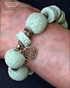 bransoletki z kamieni naturalnych Okazała bransoletka z zielonej lawy Prezent handmade 4
