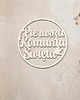 komunia - pozostałe Koło OBRĘCZ Pierwsza Komunia Święta 50cm Napis Wianek ze sklejki na ścianę 2