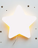 lampy do pokoju dziecka Drewniana lampka nocna Gwiazdka Pola biała 1
