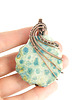 wisiory Koral fossil wisiorek wire wrapping 1