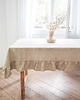 obrusy i serwetki Lniany obrus z falbanką RUSTIC 5