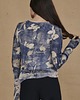 swetry damskie  Unikatowy sweter eco-print CARA bleu 3