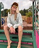 bluza bez kaptura damska Buza - Summer, niebieska 2