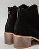 botki damskie BOTKI KWOBOJKI NA 5 CM KLOCKU - SKÓRA NATURALNA - MODEL 483 - K. CZARNY WELUR 5