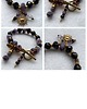 bransoletki z kamieni naturalnych Hamsa & Sun - Bransoletka Ochrony Ametyst Obsydian Hematyt 1