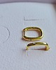 kolczyki pozłacane Minimalistyczne kolczyki srebrne pozłacane 4