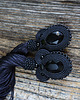 kolczyki soutache Czarne kolczyki soutache z frędzlami- długie 2