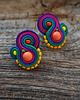 kolczyki soutache Małe i kolorowe kolczyki sutasz 2