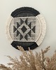 makramy Geometryczna makrama Aztec grafit 1