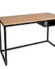 biurka Biurko loftowe stal drewno czarne 120cm x 50cm dąb industrialne 2