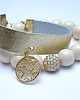bransoletki z kamieni naturalnych Duo - Creme and gold 1