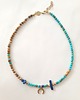 chokery Naszyjnik choker HATHOR lunula, turkus, lapis lazuli, jaspis obrazkowy 3