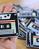 naszywki na ubrania Naszywka naprasowanka KASETA MAGNETOFONOWA termoprzylepna haft 7,4 x 5,3cm 2
