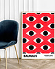 plakaty Plakat Bauhaus Red Eye Pattern 1