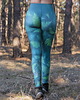 legginsy Sportowe legginsy wysoki stan PAPROCIE turkusowe - 3