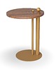 stoliki kawowe ORBIS DUO metalowy designerski stolik pomocniczy z drewnianym blatem 2