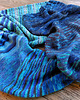 szale damskie UNIKAT szal dziergany "Deep Ocean Blues" 3