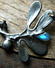 bransoletki wire wrapping labradoryt w liściach - bransoleta 1
