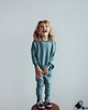 bluzy dla dziewczynki Bluza Oversize MIĘTOWY KRÓLIK Z USZAMI 1