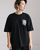 t-shirt damskie Koszulka z obrazem, czarna 1