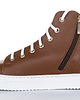 sneakersy damskie Sneakersy skórzane suwak + sznurówki  (7050) 6