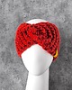 opaski do włosów WOOLY wełniana opaska czerwona 2