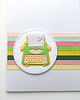 kartki scrapbooking Kartka z maszyną do pisania 1