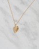 złote naszyjniki Gold Plated Monstera Necklace 1