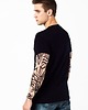 t-shirty męskie Czarny t-shirt męski z tatuażami Tribal 1