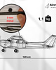 Ozdoby na ścianę Samolot Cessna 172 Skyhawk metalowa ozdoba na ścianę 3D 8