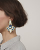 kolczyki soutache Kolczyki żyrandole - limonka, klasyczny niebieski 1