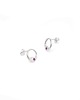 kolczyki srebrne SMOOTH  GEMstone  circle/ silver earrings 3