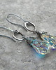 kolczyki wire wrapping Tęczowe kryształy - kolczyki 4