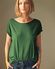 t-shirt damskie Butelkowy Zgaszony Oversize Bez Nadruku 1