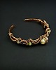 bransoletki wire wrapping Miedziana bransoleta mankietowa z cytrynem - zamówienie specjalne 2