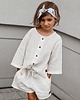 chłopiec - inne Komplet muślinowy koszula oversize i spodenki soft cream 5